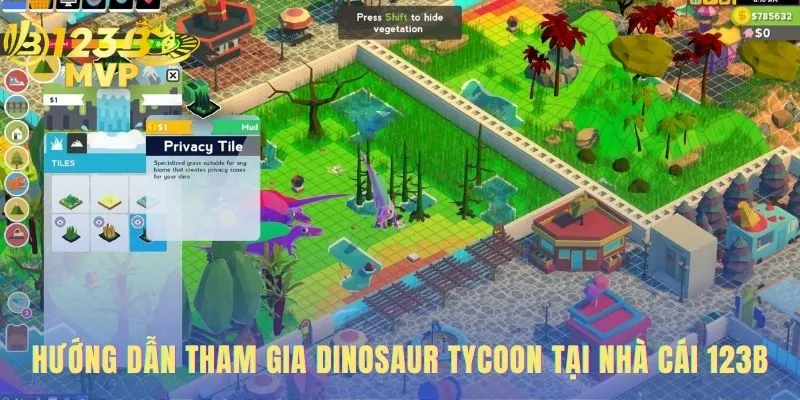 Hướng dẫn chơi dinosaur tycoon tại 123B qua 4 bước đơn giản