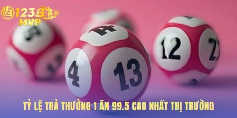 Xổ số 123B khẳng định ưu thế với tỷ lệ 1 ăn 99.5